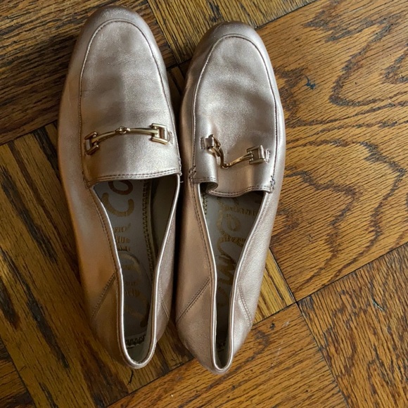 Worn once! Sam Edelman rose gold loafers - Picture 1 of 2